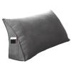 BAGASI Triangular Reading Pillows, Triangle Lumbar Pillows,Bedside Headboard Wedge Reading Pillow, Removable and Washable, for Reading, Gaming,Dark Gray,100 * 35 * 20cm view 1