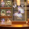 Greaxid Personalized Night Light for Kids Custom Engraved Name Acrylic LED Lights with Wood Base for Nursery Bedroom Decor Night Lamp, Customized Birthday Gifts for Girl view 1
