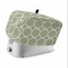 Toaster Dust Cover with Pockets, Abstract Geometric White Line Sage Green Texture Soft Washable 4 Slice Toaster Cover, Dust-proof Cover for Small Appliance Cover and Fingerprint Protection view 1