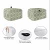 Toaster Dust Cover with Pockets, Abstract Geometric White Line Sage Green Texture Soft Washable 4 Slice Toaster Cover, Dust-proof Cover for Small Appliance Cover and Fingerprint Protection view 2