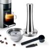 Stainless Steel Reusable Pod Compatible with Nespresso VertuolineGCA1, BENFUCHEN Metal Refillable Coffee Capsule For Nespresso Vertuoline ENV135, Brew Coffee 230ML/7.5OZ(BIG Cup), 1 Pod 1 Tamper view 1