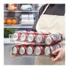 2-Tier Soda Can Dispenser For Refrigerator, Automatic Rolling Drink Organizer Holder For Fridge, Stackable Clear Plastic Storage Bins view 1