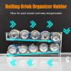 2-Tier Soda Can Dispenser For Refrigerator, Automatic Rolling Drink Organizer Holder For Fridge, Stackable Clear Plastic Storage Bins view 2