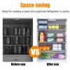 2-Tier Soda Can Dispenser For Refrigerator, Automatic Rolling Drink Organizer Holder For Fridge, Stackable Clear Plastic Storage Bins view 4