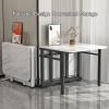 Drop Leaf Dining Table, Modern Folding Dining Table & Expandable Kitchen Table, Folding Kitchen Table for Small Apartments (Color : Pure White+White Frame, Size : 120cm) view 4
