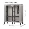 PZEOB Home Closet Simple Wardrobe Metal Steel Rack Clothes Wardrobe Folding Clothing Rack Space Saving Closet Bedroom Armoires view 2