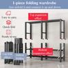 PZEOB Home Closet Simple Wardrobe Metal Steel Rack Clothes Wardrobe Folding Clothing Rack Space Saving Closet Bedroom Armoires view 3