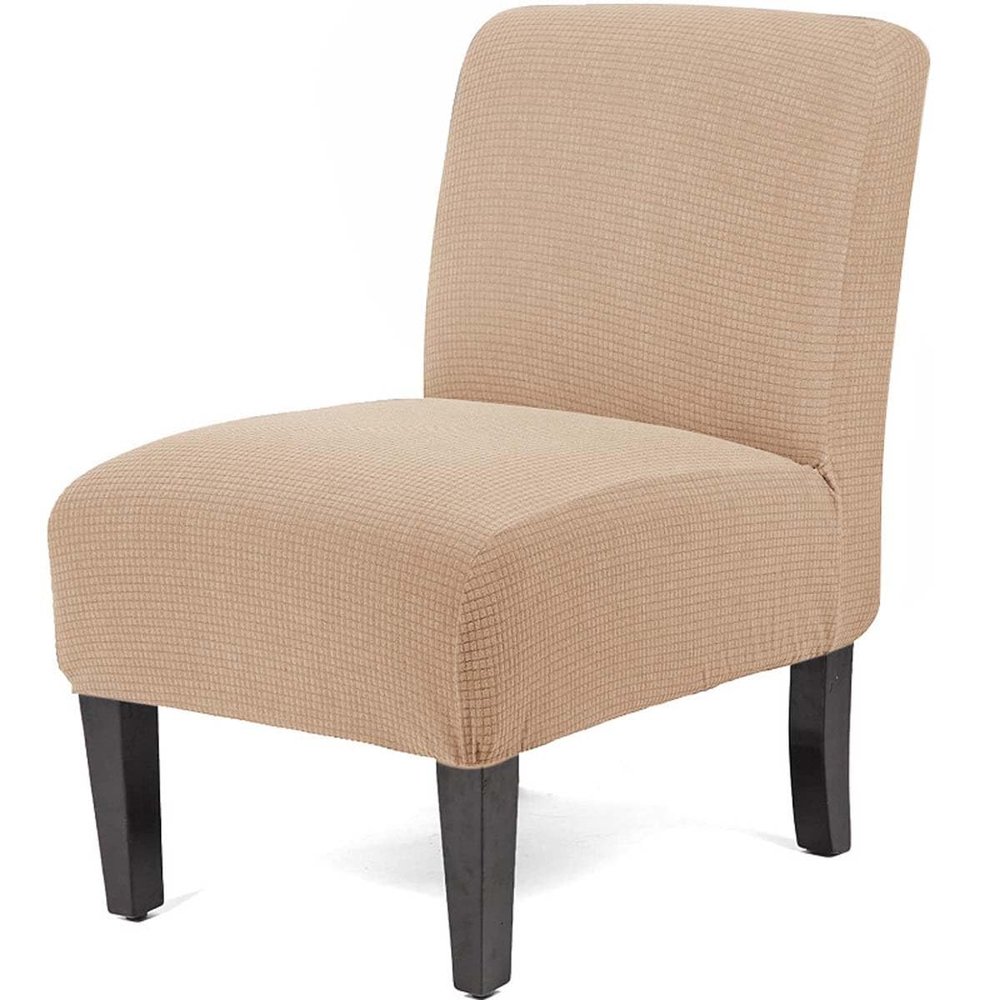 Armless Accent Slipper Chair Cover Slipcover Elastic 1 Piece Sofa Slipcover Without Arms Fabric Stretch Spandex Removable For Armless Chair Furniture Protector Covers For Living Dining Room ( Color :