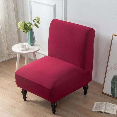 Armless Chair Slipover Elastic 1 Piece Large Size Accent Chair Covers Stretch Living Room Slipper Stretch Sofa Slipcover Spandex Jacquard Fabric Removable Washable Non-Slip For Home Hotel Bedroom ( Co