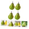 ABOOFAN 4pcs Simulated Green Pear Fruit Model Fake Fruit Food Decor Table Fruit Bowl Filler Decorative Pear Artificial Pears Decoration Simulation Pears Faux Fruit Decor Foam Mini Crafts view 2