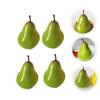 ABOOFAN 4pcs Simulated Green Pear Fruit Model Fake Fruit Food Decor Table Fruit Bowl Filler Decorative Pear Artificial Pears Decoration Simulation Pears Faux Fruit Decor Foam Mini Crafts view 4