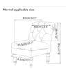 Armless Chair Slipover Elastic 1 Piece Large Size Accent Chair Covers Stretch Living Room Slipper Stretch Sofa Slipcover Spandex Jacquard Fabric Removable Washable Non-Slip For Home Hotel Bedroom ( Co view 2