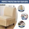 Armless Accent Slipper Chair Cover Slipcover Elastic 1 Piece Sofa Slipcover Without Arms Fabric Stretch Spandex Removable For Armless Chair Furniture Protector Covers For Living Dining Room ( Color : view 4