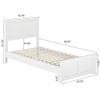 AFI, Charlotte Twin XL Solid Wood Low Profile Platform Bed with Matching Footboard, White view 2