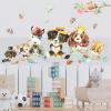 Cute Puppies Wall Stickers, sacinora Cartoon Dog DIY Wall Decals Border Collie Corgi Poodle Shih Tzu Removable Vinyl Peel and Stick for Kids Baby Living Room Bedroom Nursery Art Decorations view 2