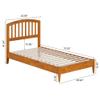 AFI, Quincy Twin Solid Wood Low Profile Platform Bed, Light Toffee view 2