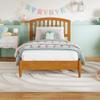 AFI, Quincy Twin Solid Wood Low Profile Platform Bed, Light Toffee view 3