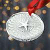 Lalique 2023 Clear Annual Christmas Ornament Plumes view 2