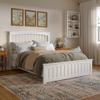AFI, Becket Queen Solid Wood Low Profile Platform Bed with Matching Footboard, White view 1