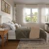 AFI, Becket Queen Solid Wood Low Profile Platform Bed with Matching Footboard, White view 4