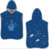 Midnight Warm - Hooded and Printed Kids Poncho, Beach, Bath, Pool Towels for Girls and Boys, Ages 3-7, Soft and Absorbent Cotton Inside & Quick Dry Microfiber Outside, 24x48 Inches (Shark) view 1