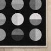 Well Woven Geometric Modern Washable 7'10" x 9'10" Area Rug - Black + White Overlapping Circles Dark - for Living Room, Dining Room and Bedroom view 4