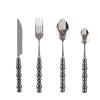 GOODJAYVEN Silverware Flatware Set, 4/16/24/32 Pieces Ceramic Pearl Handle Knives, Forks, Spoons, Eating Spoons, Steak Knives, Souvenirs (Color : Black, Size : 8Set-32Pcs) view 1