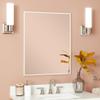 Signature Hardware 953931 Kardon 24" W x 30" H Transitional Rectangular Framed Bathroom Wall Mirror - Satin White view 1