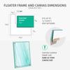 Pixy Canvas Floater Frame 5x6 for 3/4 (0.75) inch Deep Canvas Paintings/Canvas Prints/Wood Canvas Panels/Wall Art/Wall Decor/Home Decor/Artwork (Antique Silver, 5 x 6 inch, Portrait) view 2
