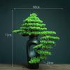 Artificial Small Bonsai Tree Large Artificial Bonsai Tree, Fake Plants Decoration, Potted Faux House Plants in Ceramic Black Pot for Home Indoor Desktop Potted Plant Decoration Living Room Fake Plant view 2