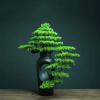 Artificial Small Bonsai Tree Large Artificial Bonsai Tree, Fake Plants Decoration, Potted Faux House Plants in Ceramic Black Pot for Home Indoor Desktop Potted Plant Decoration Living Room Fake Plant view 4
