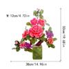 BABETT Artificial Small Bonsai Tree Jade Peony Bonsai Living Room Home Decoration Jade Crafts Bedroom New Chinese Style Flower Stand Crafts Ornament Living Room Fake Plant Greenery Decor view 2