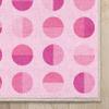 Well Woven Apollo Washable 7'7" x 9'10" Area Rug - Hot Pink Modern Circles - for Living Room, Dining Room and Bedroom view 4