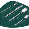 SEELLODGE Silverware Flatware Cutlery Set, 4/16/24/32 Piece Cutlery Steak Knife, Fork And Spoon Thickened Stainless Steel Cutlery Set (Color : Silver, Size : 4Set-16Pcs) view 2