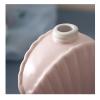 Soap Dispenser Kitchen Ceramic Bathroom Lotion Bottle Hotel Soap Squeezer Shell Shaped Dishwashing Liquid Dispenser 280ml/9.8oz Shampoo and Conditioner Dispenser (Color : B) view 3