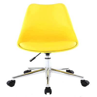 Gaming chair , Office Chair Gaming Chair Desk Chair Armless Office Desk Chair With Wheels Mid Back PU Leather Computer Chair Adjustable Swivel Task Chair For Home Office Computer Chair Home Office Des