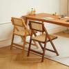 Diodceraic Solid Wood Rattan Foldable Office Chair Folding Chairs Folding Chair Party Chairs Foldable Chairs Folding Office Chair Lifetime Foldable Chair Lawn Chairs Folding 150kg (Size : Pack 4) view 4