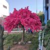 ESRADA Simulation Plant,Japanese Artificial Cherry Blossom Trees, Peach Blossom Tree,Handmade Fake Silk Flower Wedding Event Party Restaurant Mall Decor 3 * 2.5m view 2