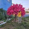 ESRADA Simulation Plant,Japanese Artificial Cherry Blossom Trees, Peach Blossom Tree,Handmade Fake Silk Flower Wedding Event Party Restaurant Mall Decor 3 * 2.5m view 3