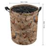 Brebasf Realistic Fall Bird Chickens Dirty Clothes Hampers Drawstring Large Volume,Retro Farm Forest Hunting Theme Wildlife Chickens Birds Laundry Hamper Storage Basket-13.8"W X13.8"L X17.3"H view 2