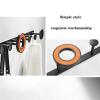 ENGENDER Wall Coat Rack Wall Mounted Coat Rack Indoor Coat Hook Creative Metal Coat Hook Guide Rail Design Wall Mount Free Punch Coat Hook Coat Rack Wall Mounted view 3