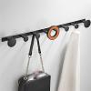 ENGENDER Wall Coat Rack Wall Mounted Coat Rack Indoor Coat Hook Creative Metal Coat Hook Guide Rail Design Wall Mount Free Punch Coat Hook Coat Rack Wall Mounted view 4