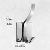 ENGENDER Wall Coat Rack Coat Rack Wall Mount, Rail Coat Hook, Stainless Steel Hook, Wall Mount Coat Rack, Silver, Coat Hook Without Drilling Coat Rack Wall Mounted (Color : A) view 2
