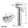 High Pressure Chrome Cloth Diaper Sprayer Kit Round Toilet Sprayer Wall Mounted Brass Handheld Bidet Sprayer Toilet Kit view 3