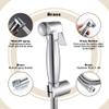 High Pressure Chrome Cloth Diaper Sprayer Kit Round Toilet Sprayer Wall Mounted Brass Handheld Bidet Sprayer Toilet Kit view 4