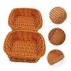 Cabilock 2pcs Handwoven Basket Wicker Baskets for Organizing Bread Proofing Box Kitchen Storage Fruit Plastic Home Decor view 3