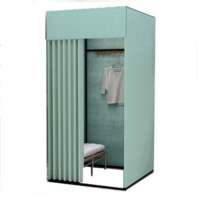Clothing Store Fitting Room, Portable Temporary Mobile Privacy Protection Dressing Room, Foldable Mall Changing Room and Display Rack (Color : Greene, Size : 100x80cm)