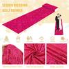 FUHSY Wedding Aisle Runner Rug Hot Pink Sequin Carpet Aisle Runner for Outdoor Wedding Ceremony Floor Runner Aisle Fuchsia Sparkle Wedding Walkway Runner for Outside Beach Bridal Shower Decorations view 2