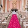 FUHSY Wedding Aisle Runner Rug Hot Pink Sequin Carpet Aisle Runner for Outdoor Wedding Ceremony Floor Runner Aisle Fuchsia Sparkle Wedding Walkway Runner for Outside Beach Bridal Shower Decorations view 3