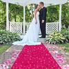 FUHSY Wedding Aisle Runner Rug Hot Pink Sequin Carpet Aisle Runner for Outdoor Wedding Ceremony Floor Runner Aisle Fuchsia Sparkle Wedding Walkway Runner for Outside Beach Bridal Shower Decorations view 4